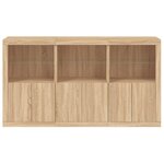 vidaXL Buffet avec lumières LED chêne sonoma 181 5x37x100 cm