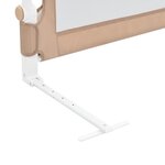 vidaXL Barrière de sécurité de lit d'enfant Taupe 120x42 cm Polyester