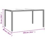vidaXL Ensemble à manger de jardin coussins 7Pièces Noir Résine tressée