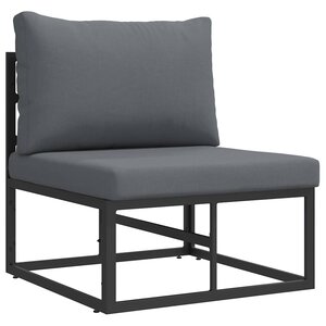 vidaXL Mobilier de jardin Noir et anthracite 70 x 71 5 x 71 cm Métal