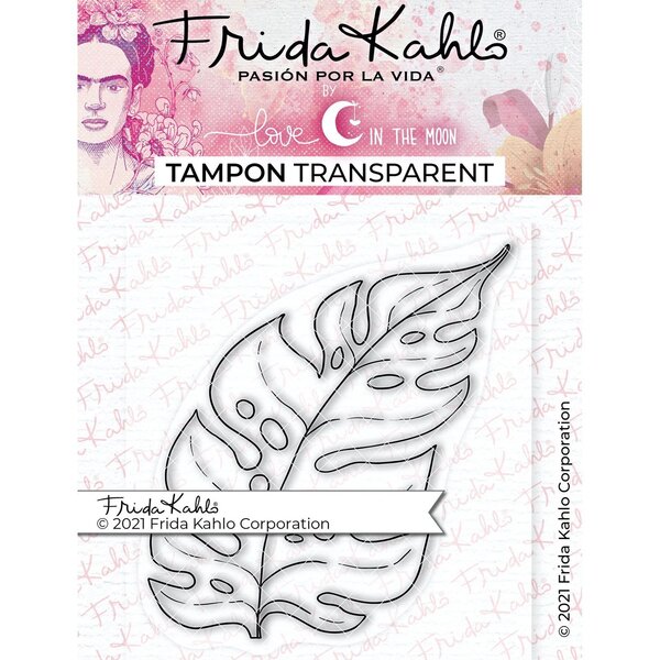 Tampon transparent - végétal 3 - 9 5 x 6 5 cm