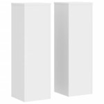 vidaXL Supports pour plantes 2 Pièces blanc 25x25x80 cm bois d'ingénierie
