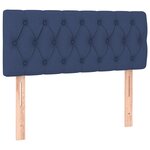 vidaXL Sommier à lattes de lit avec matelas Bleu 120x200 cm Tissu