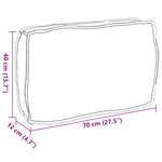 vidaXL Coussin de palette pour dossier Beige 70x40x12 cm en tissu Oxford
