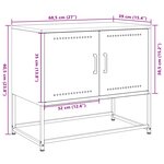 vidaXL Meuble TV jaune moutarde 68 5x39x60 5 cm acier