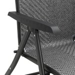 vidaXL Chaises pliables de jardin lot de 4 gris résine tressée