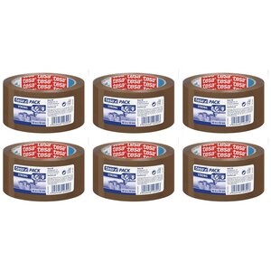 Ruban Adhésif Polypro STRONG 52 microns - H50 mm x L66m Havane x 6 TESA