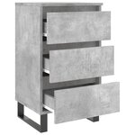 vidaXL Tables de chevet 2 Pièces gris béton 40x35x69 cm bois d’ingénierie