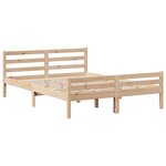 vidaXL Cadre de lit avec tête de lit 120x190 cm bois de pin massif