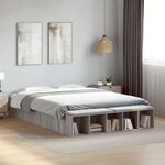 vidaXL Cadre de lit sans matelas sonoma gris 160x200 cm
