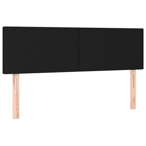 vidaXL Têtes de lit 2 Pièces Noir 72x5x78/88 cm Tissu