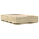 vidaXL Cadre de lit chêne sonoma 120x200 cm bois d'ingénierie