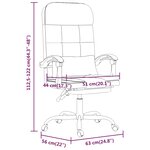 vidaXL Fauteuil de massage inclinable de bureau Rose Similicuir