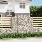 vidaXL Paniers à gabions arqués 4 Pièces 200x50x180/200 cm Fer galvanisé