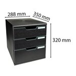 Module De Classement Modulo Ecoblack 3 Tiroirs Fermés - Noir - Exacompta
