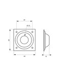 THIRARD - Entrée à cuvette pour verrou  Ø23mm  laiton chromé