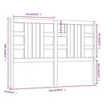 vidaXL Tête de lit Blanc 126x4x100 cm Bois massif de pin