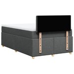 vidaXL Sommier à lattes de lit avec matelas Gris foncé 120x200cm Tissu