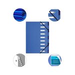 Trieur Harmonika® Forever 9 Compartiments - Bleu Clair - X 6 - Exacompta