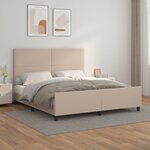 vidaXL Cadre de lit avec tête de lit Cappuccino 160x200 cm Similicuir