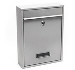 Boite aux lettres murale Courrier argenté 21 5x9x32cm