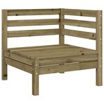 vidaXL Canapés d'angle de jardin 2 Pièces bois de pin imprégné