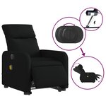 vidaXL Fauteuil inclinable de massage électrique Noir Tissu
