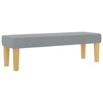 vidaXL Lit à sommier avec matelas et banc Gris clair 120x200 cm Tissu