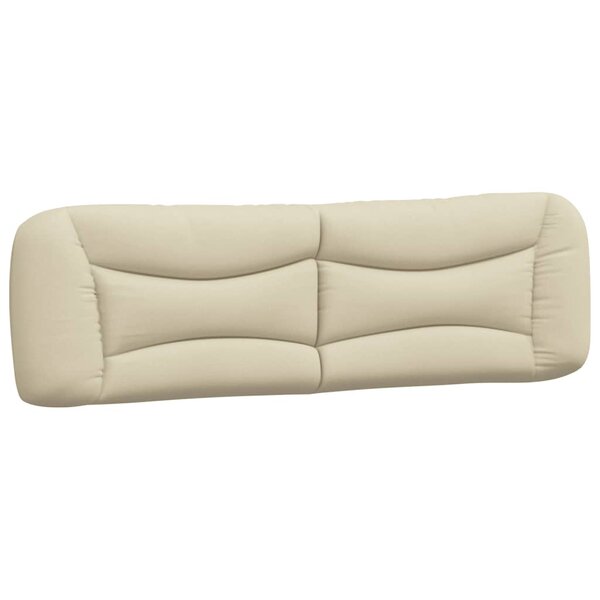 vidaXL Coussin de tête de lit crème 180 cm tissu