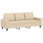 vidaXL Ensemble de canapés 3 Pièces crème tissu