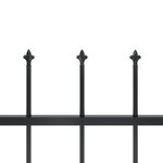 vidaXL Clôture de jardin avec dessus en lance Acier 10 2 x 1 5 m Noir