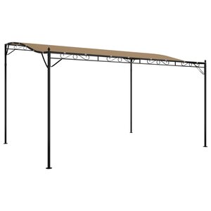 vidaXL Auvent taupe 4x3 m 180 g/m² tissu et acier