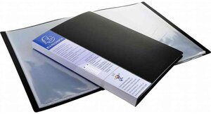 Protège-documents UPLINE PP Opaque 20 pochettes 40 vues Noir EXACOMPTA