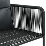 vidaXL Salon de jardin 9 Pièces PVC Résine tressée Noir et marron