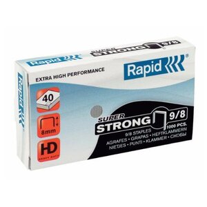 Agrafes Super Strong 9/8 galvanisé boite de 5000 RAPID