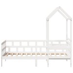 vidaXL Lit de jour avec toit blanc 90x190 cm bois de pin massif