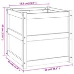 vidaXL Jardinière 60x60x60 cm bois massif douglas