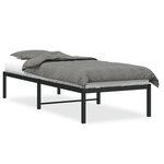 vidaXL Cadre de lit métal noir 75x190 cm