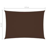 vidaXL Voile de parasol tissu oxford rectangulaire 2 5x4 5 m marron