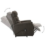 vidaXL Fauteuil Taupe Tissu