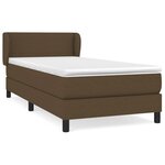 vidaXL Sommier à lattes de lit avec matelas Marron foncé 90x190 cm