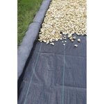 Nature Bâche de sol de contrôle des mauvaises herbes 1x25 m Noir