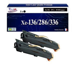 T3AZUR -2x Toners compatibles avec Xerox DocuCentre 136 2005 2055 286 3055 336 - Noir