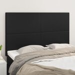 vidaXL Têtes de lit 4 Pièces Noir 72x5x78/88 cm Similicuir