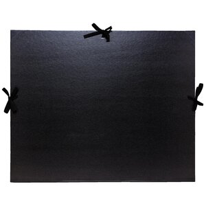 Carton À Dessin Kraft Noir Vernis Avec Ruban 32x45 Cm - Pour Format A3 - Noir - X 5 - Exacompta