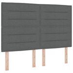 vidaXL Tête de lit Design Lines Gris Foncé 140 cm Tissu