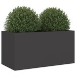 vidaXL Jardinière noir 62x30x29 cm acier laminé à froid