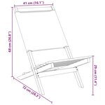 vidaXL Chaises de jardin pliantes lot de 4 tissu et bois massif