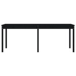 vidaXL Table de jardin noir 203 5x100x76 cm bois massif de pin