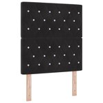 Tête de lit vidaXL noire capitonnée avec boutons en cristal 80 cm en velours